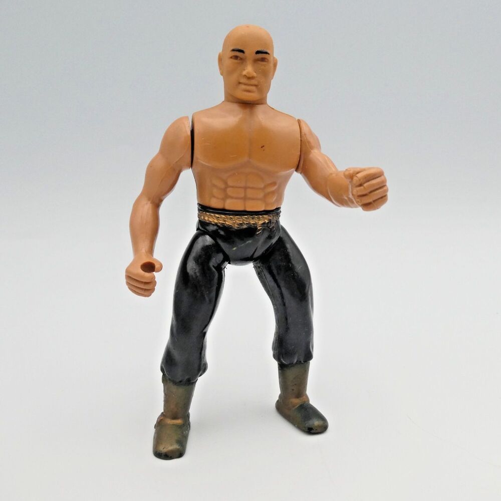 Vintage 1984 Remco Secret of the Ninja Golden Shaolin Monk Action Figure, 5.5"